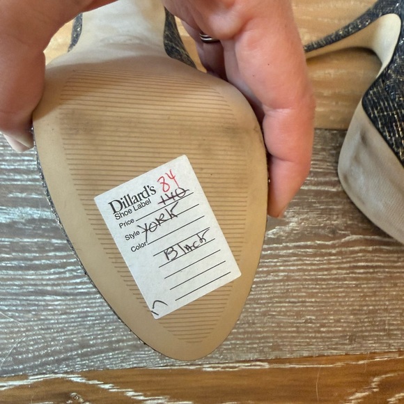 Michael Kors Erika Leopard Print Glitter Platform Peep Toe Pumps Size 7 - Picture 7 of 12